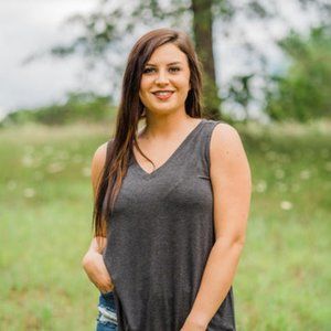 All Day V-Neck Sleeveless Charcoal Top